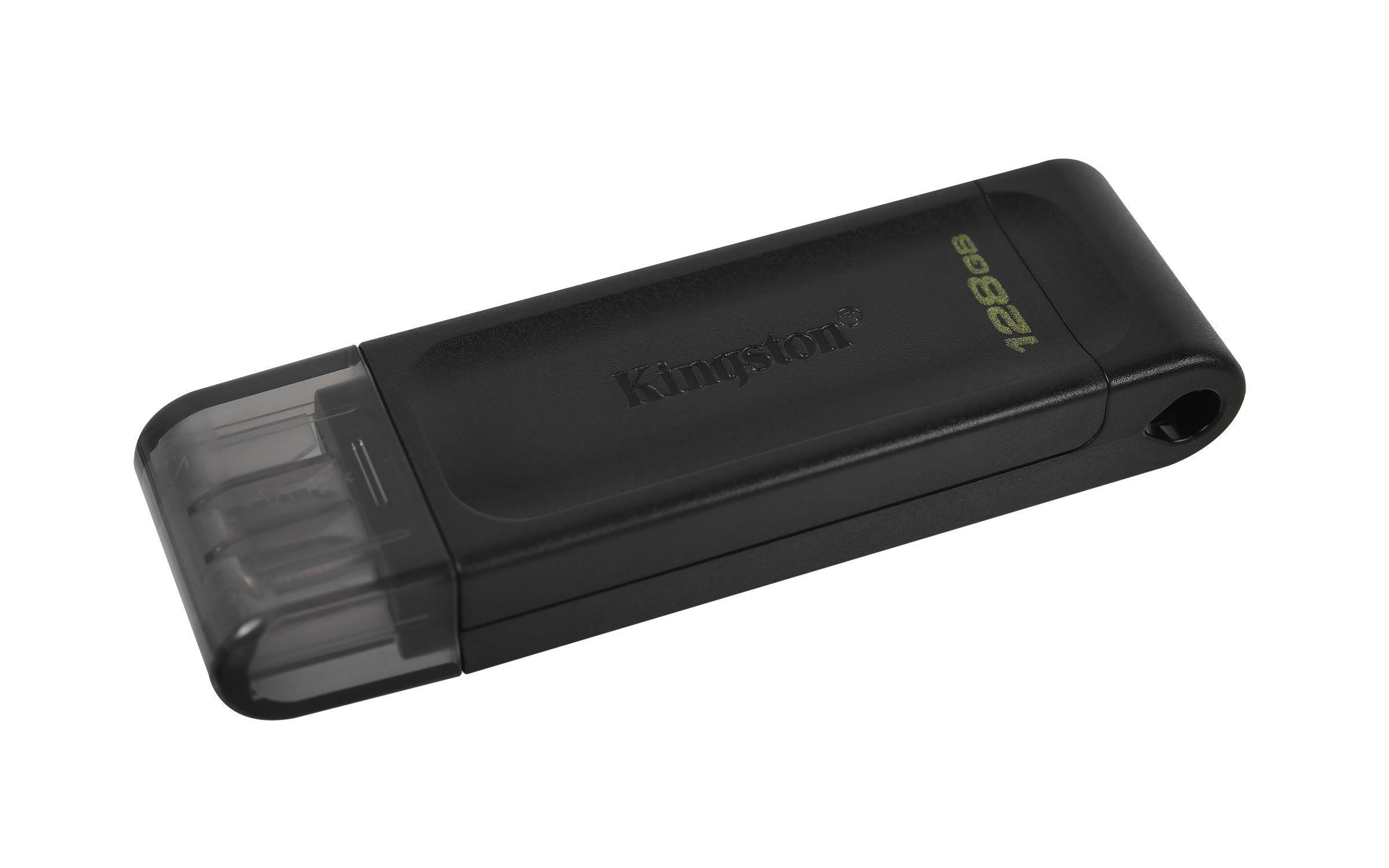Pen USB KINGSTON DataTraveler 70 DT70/128GB (128 GB - USB Type-C - 3.2 Gen 1 - Preto) — miniatura 2