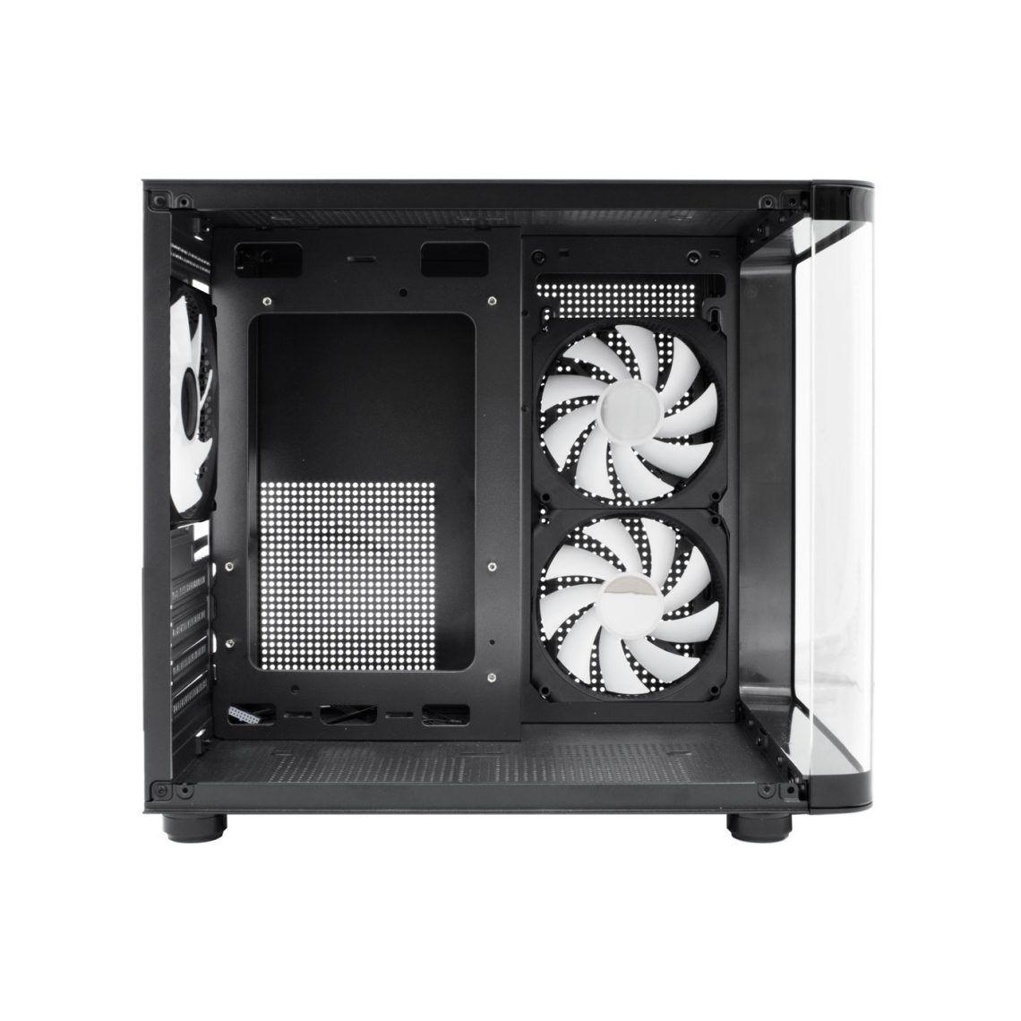 Caixa de Computador Gaming COOLBOX GM100 Vision ARGB (Micro ATX, Mini-ITX - Mini-torre - Vidro temperado, SGCC - Preto) — miniatura 5