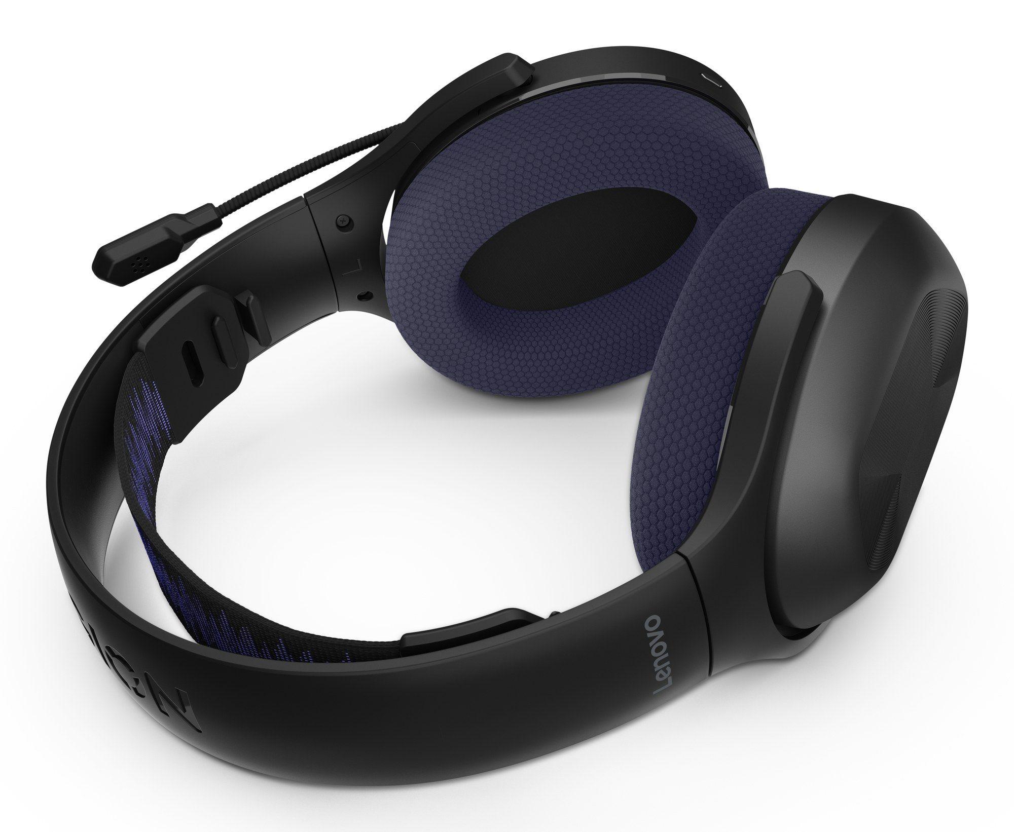 Headset Gaming LENOVO Legion H410 (Binaural - Sem fios - Circum-aural - Preto e Roxo), miniatura 7