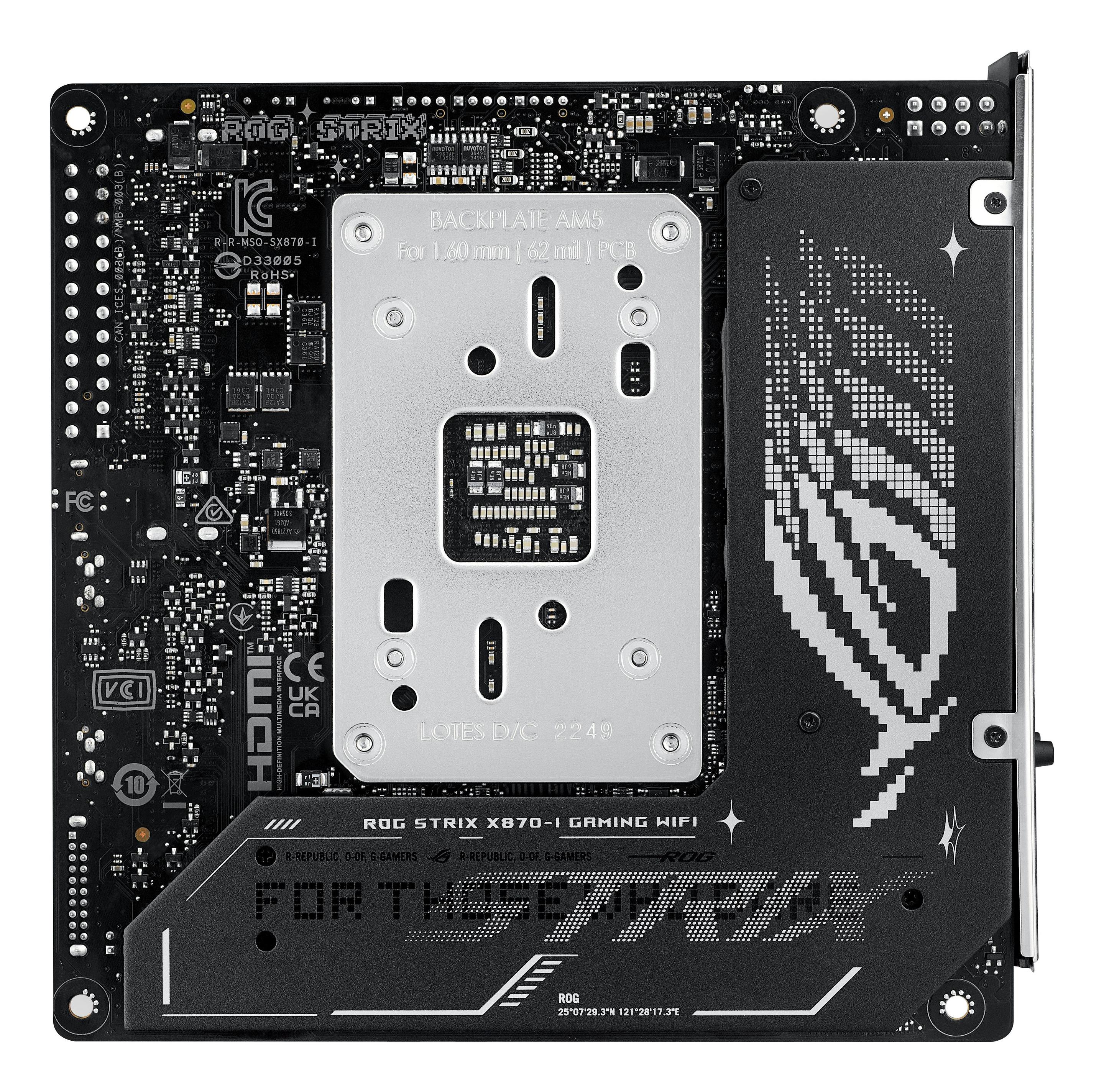 Motherboard ASUS ROG Strix X870-I Gaming WiFi (AM5 - Mini-ITX - Duplo canal - Preto), miniatura 18