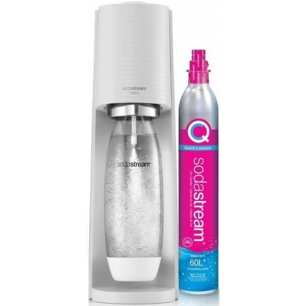 Máquina de Água com Gás SODASTREAM Terra (Altura 43 cm - Branco)