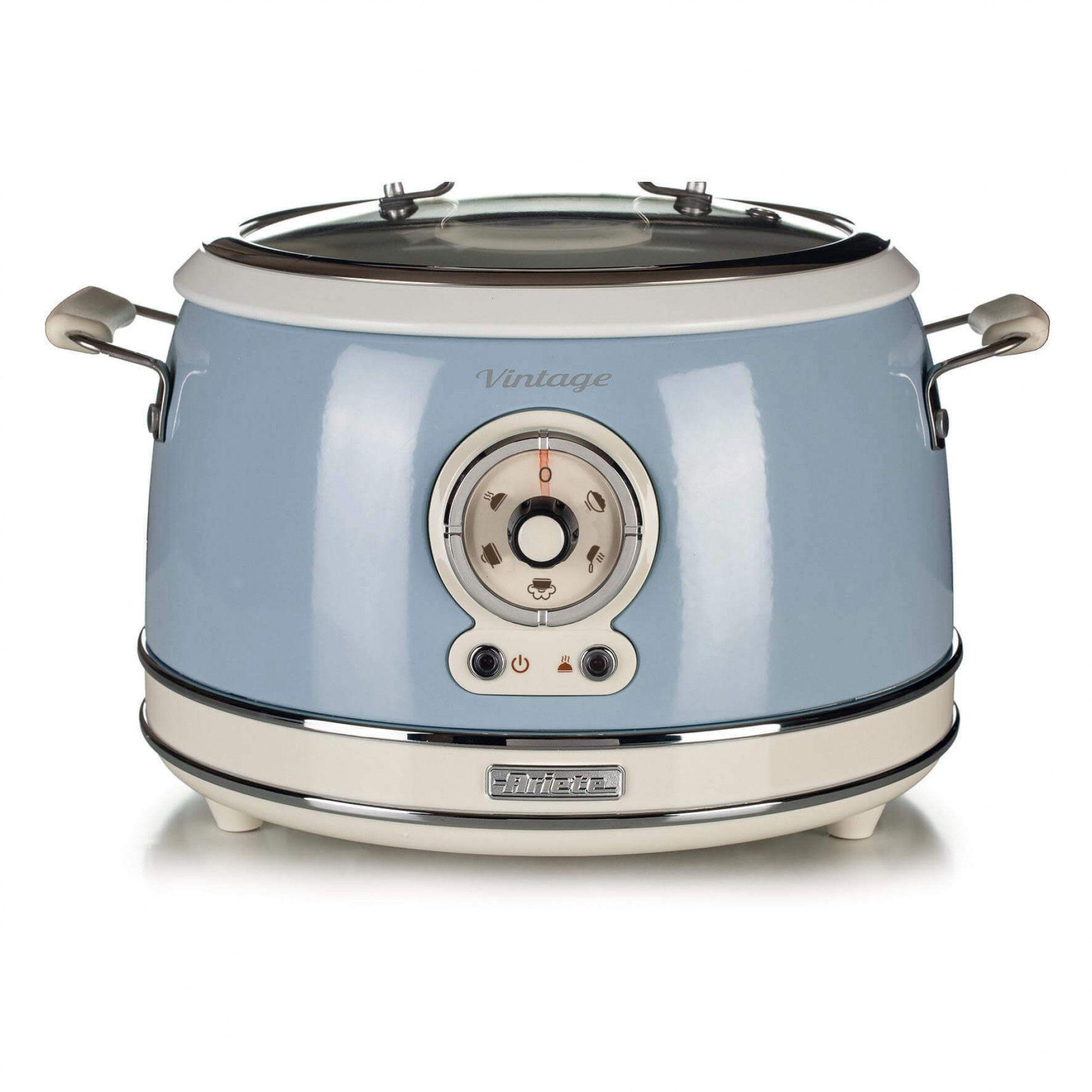 Panela Elétrica Multifuncional ARIETE Vintage 2904/05 (Altura 27,5 cm - Azul Claro) — miniatura 3
