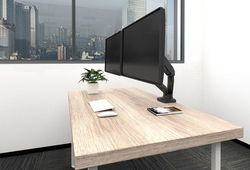 Suporte de Monitor de Secretária EQUIP 650121 (Duplo 17"-32" - Preto), miniatura 5