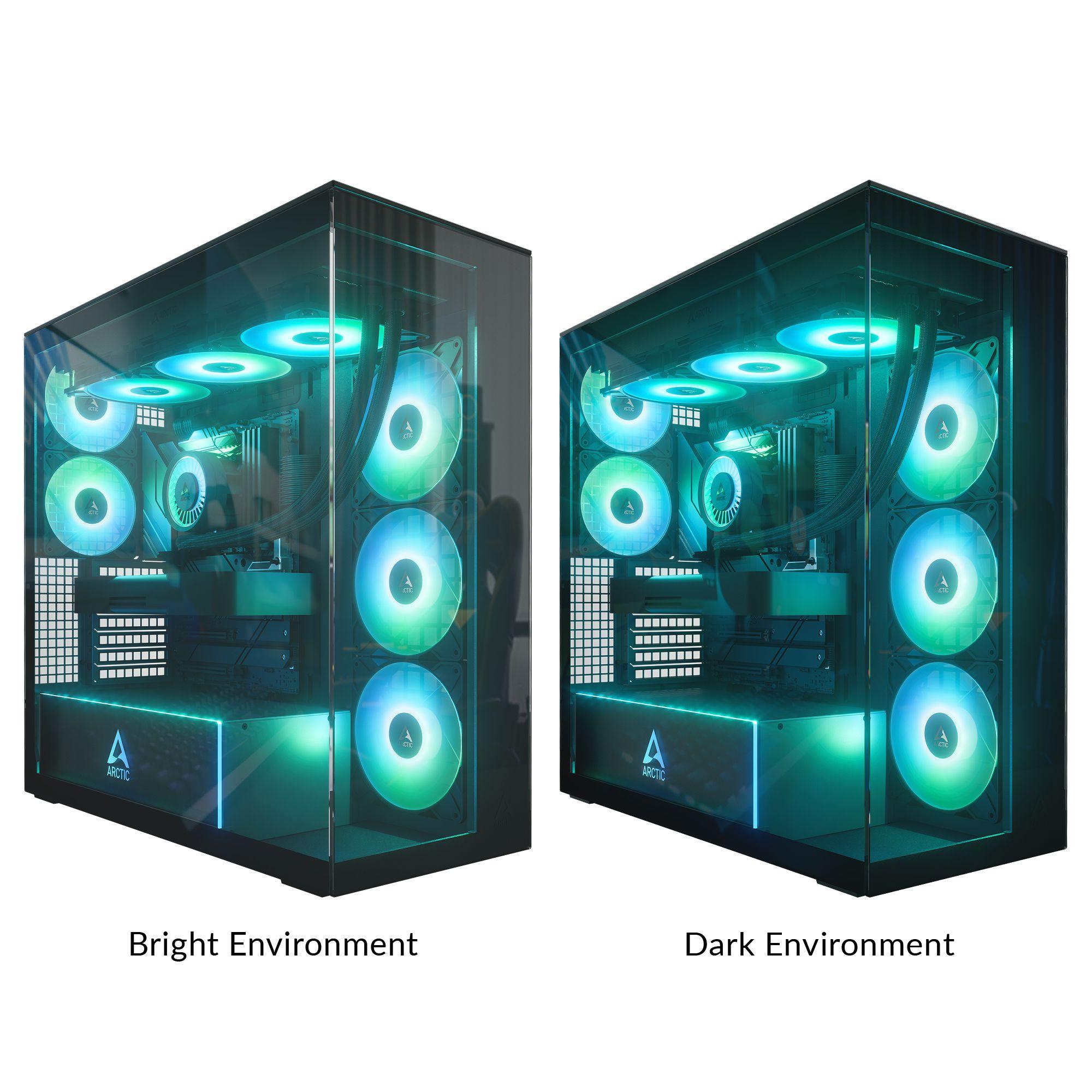 Caixa PC ARCTIC Xtender (EATX, ATX, micro ATX, Mini-ITX - Vidro temperado, Rede - 17,1 cm - Preto e Transparente) — miniatura 2