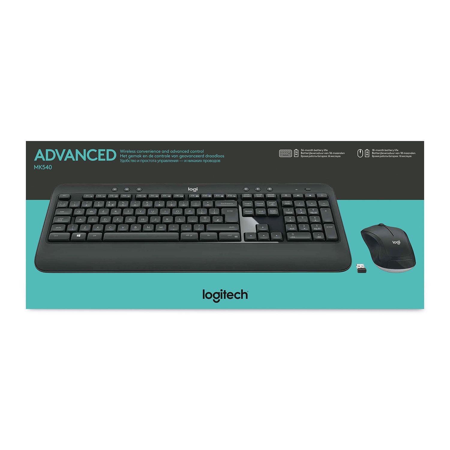Conjunto de Teclado e Rato LOGITECH MK540 Advanced (Belga - Interruptor de membrana - Tamanho completo - Preto) — miniatura 16