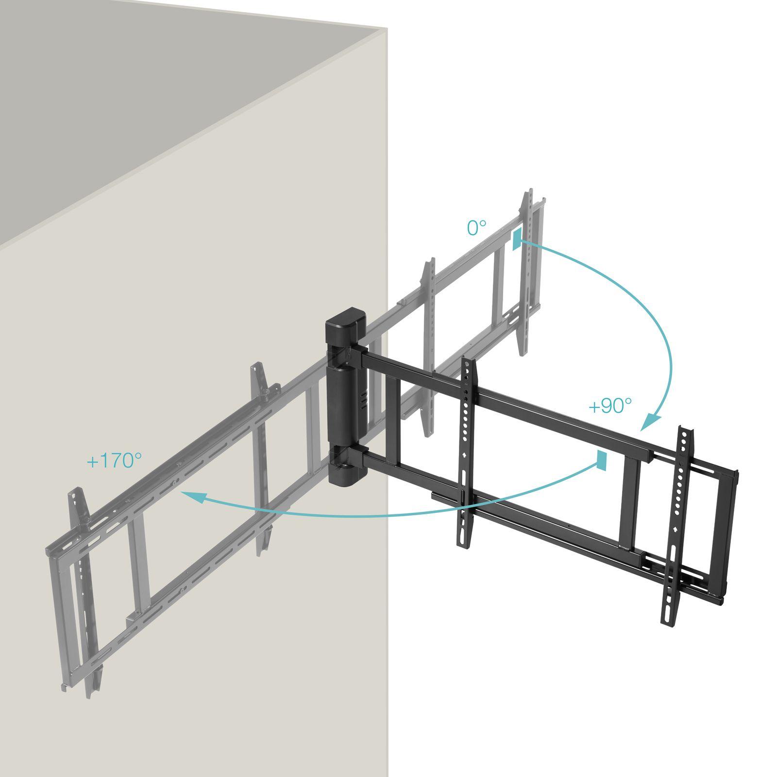 Suporte de Parede Elétrico para TV TOOQ LPM4381XL-B (600 x 400 mm - 200 x 200 mm - 190,5 cm - Preto), miniatura 3