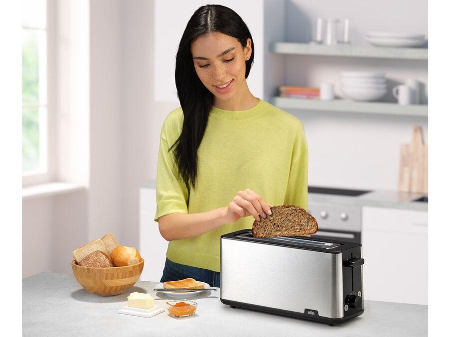 Torradeira BRAUN HT 1610 8 (1030 W - Plástico, Aço inoxidável - Preto e Inox), miniatura 4