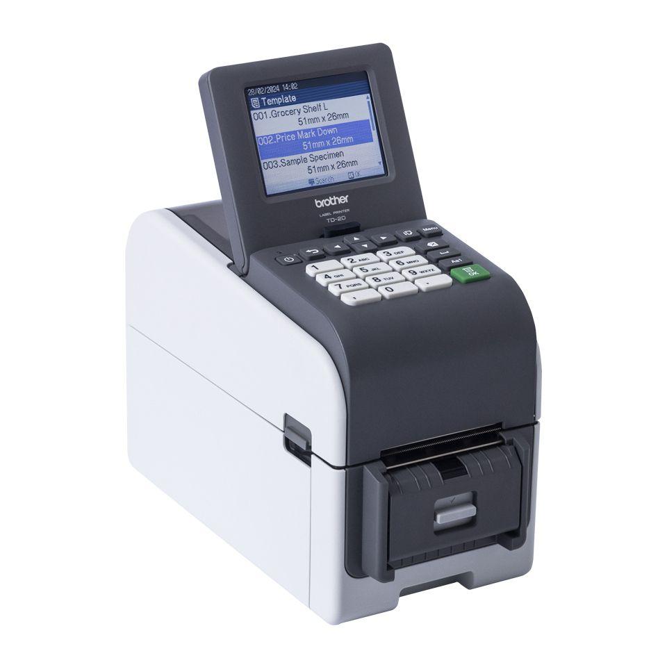 Impressora de Etiquetas e Talões BROTHER TD-2350DSA203 (USB - Windows 10, Windows 11 - Com fios e sem fios - Preto e Cinzento), miniatura 2