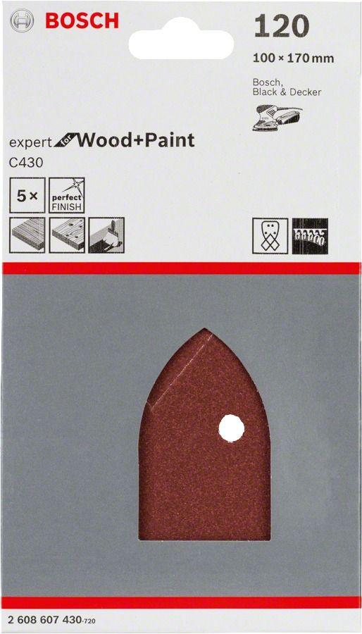 Folhas Abrasivas para Lixadora Delta BOSCH 2608607430 (95 x 135 mm), miniatura 3