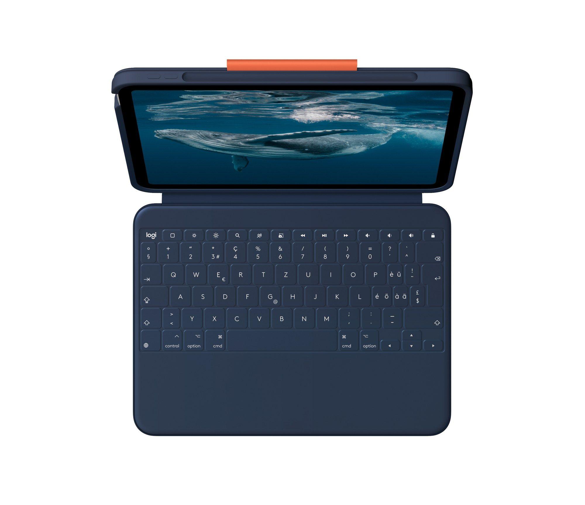 Teclado LOGITECH Rugged Combo 4c (Suíço - Interruptor de membrana - Smart Connector - Azul), miniatura 3