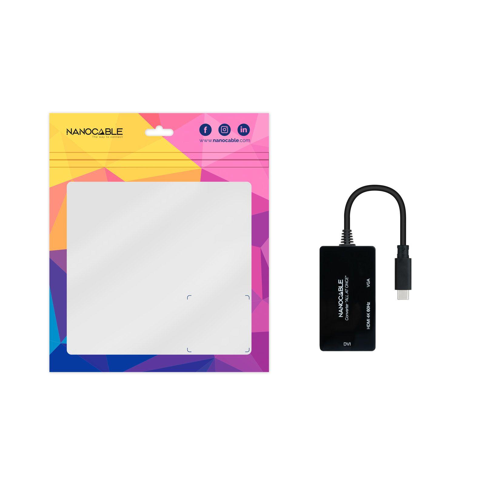 Adaptador USB-C NANOCABLE 10.16.4301 (0,2 m - Preto), miniatura 4