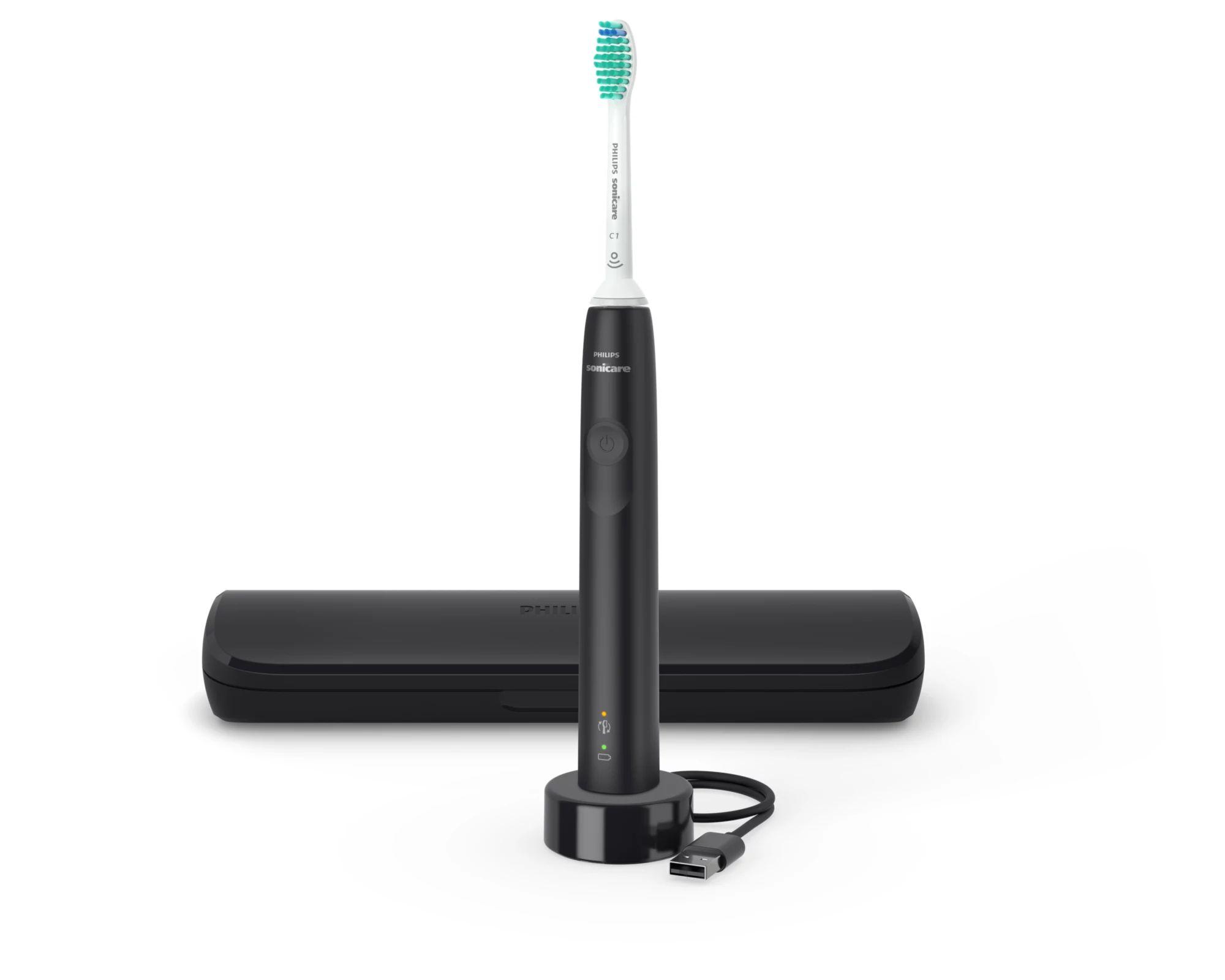 Escova de Dentes Elétrica Sónica PHILIPS Sonicare 3100 Series HX3673/14 (Preto)