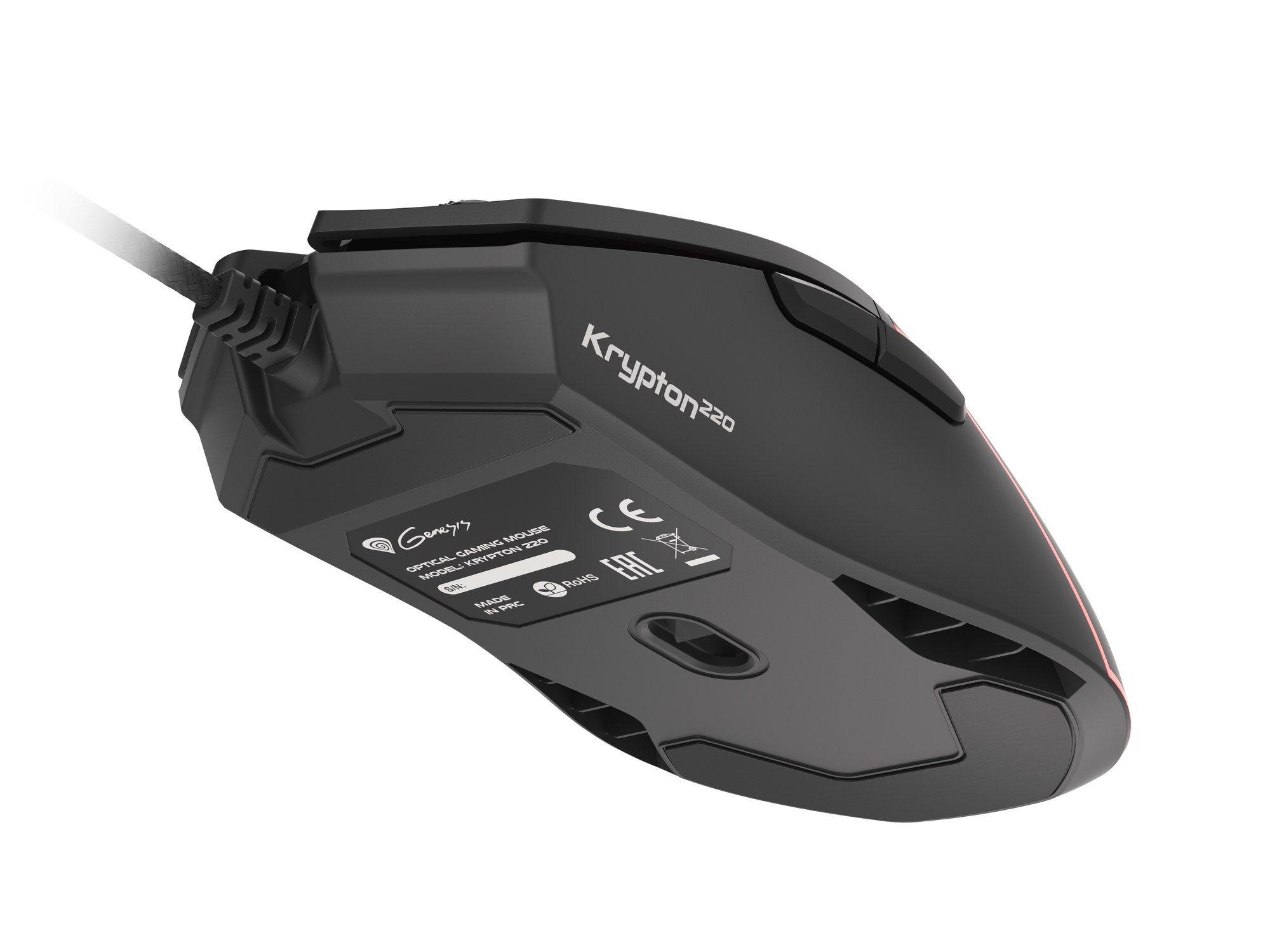 Rato GENESIS Krypton 220 (Mão direita - 6400 DPI - Ótico - Preto), miniatura 3