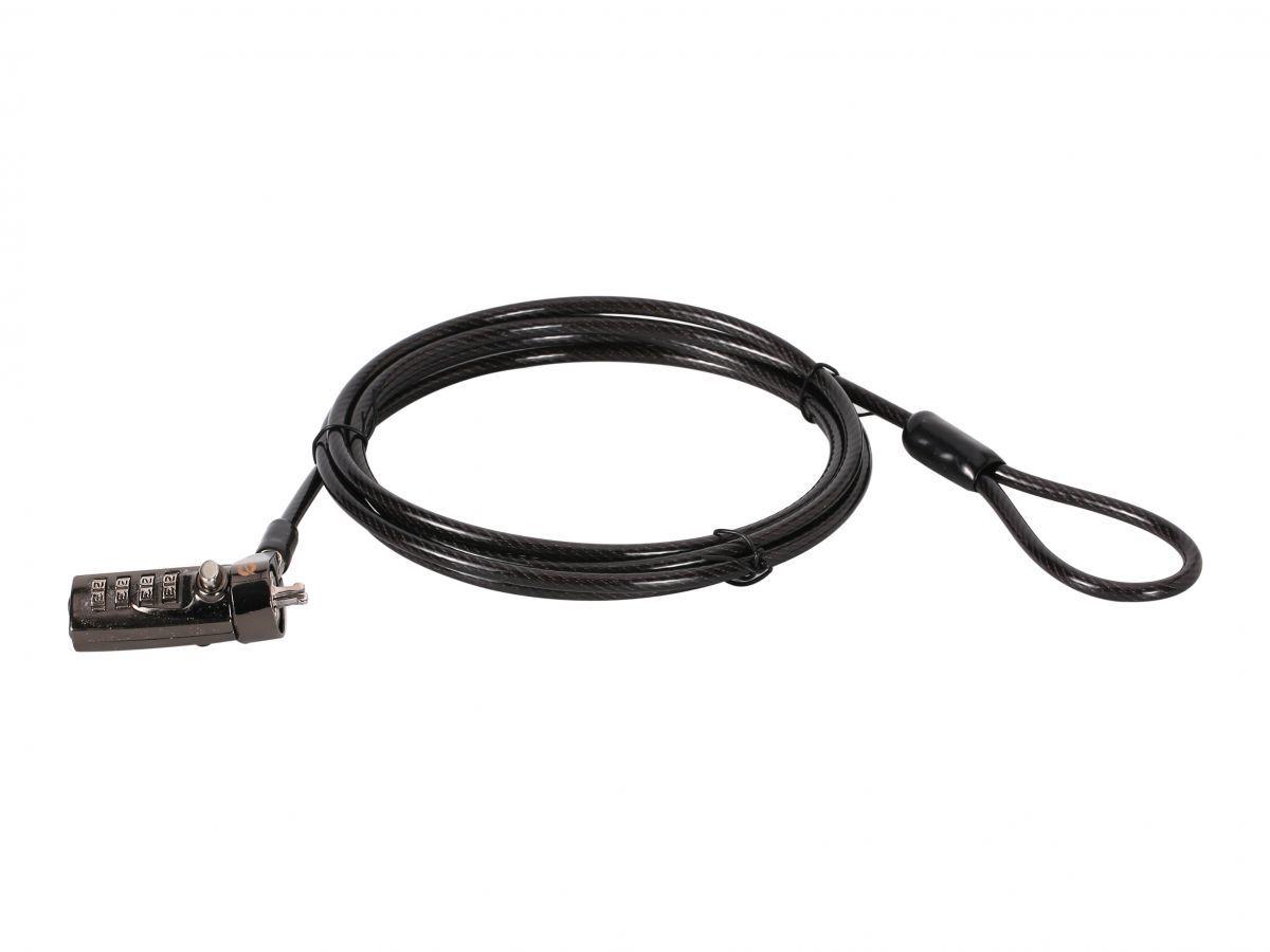 Cadeado de Segurança para Portátil CONCEPTRONIC CUSTODIO01BN (Combinação - Nano Lock - 1,8 m - Preto)