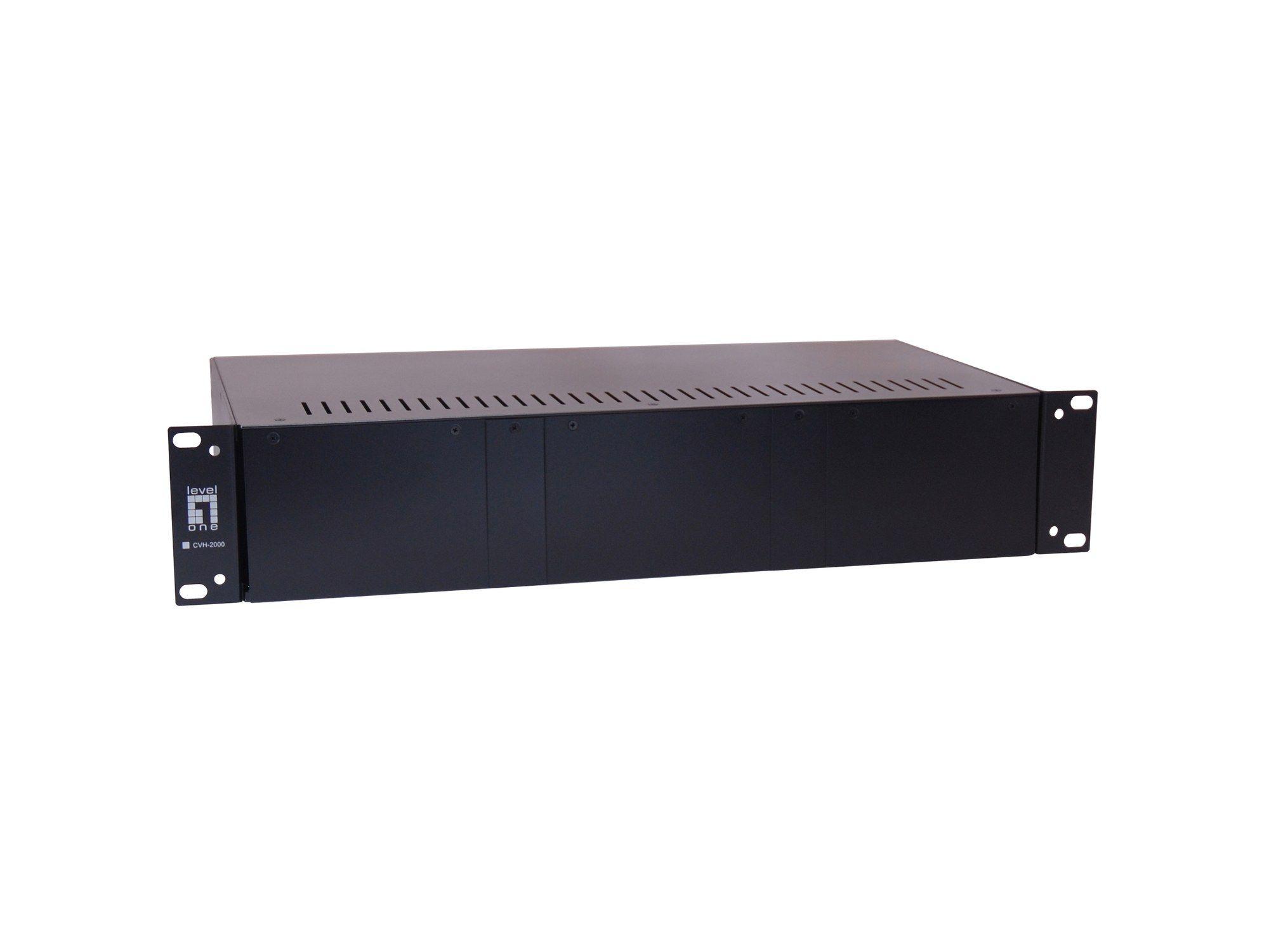 Chassis para Conversores de Media LEVELONE CVH-2000 (14 Baías - 19" - Preto)