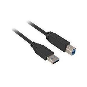 Cabo USB SHARKOON USB 3.0 Type-A para Type-B (3 m - Preto)