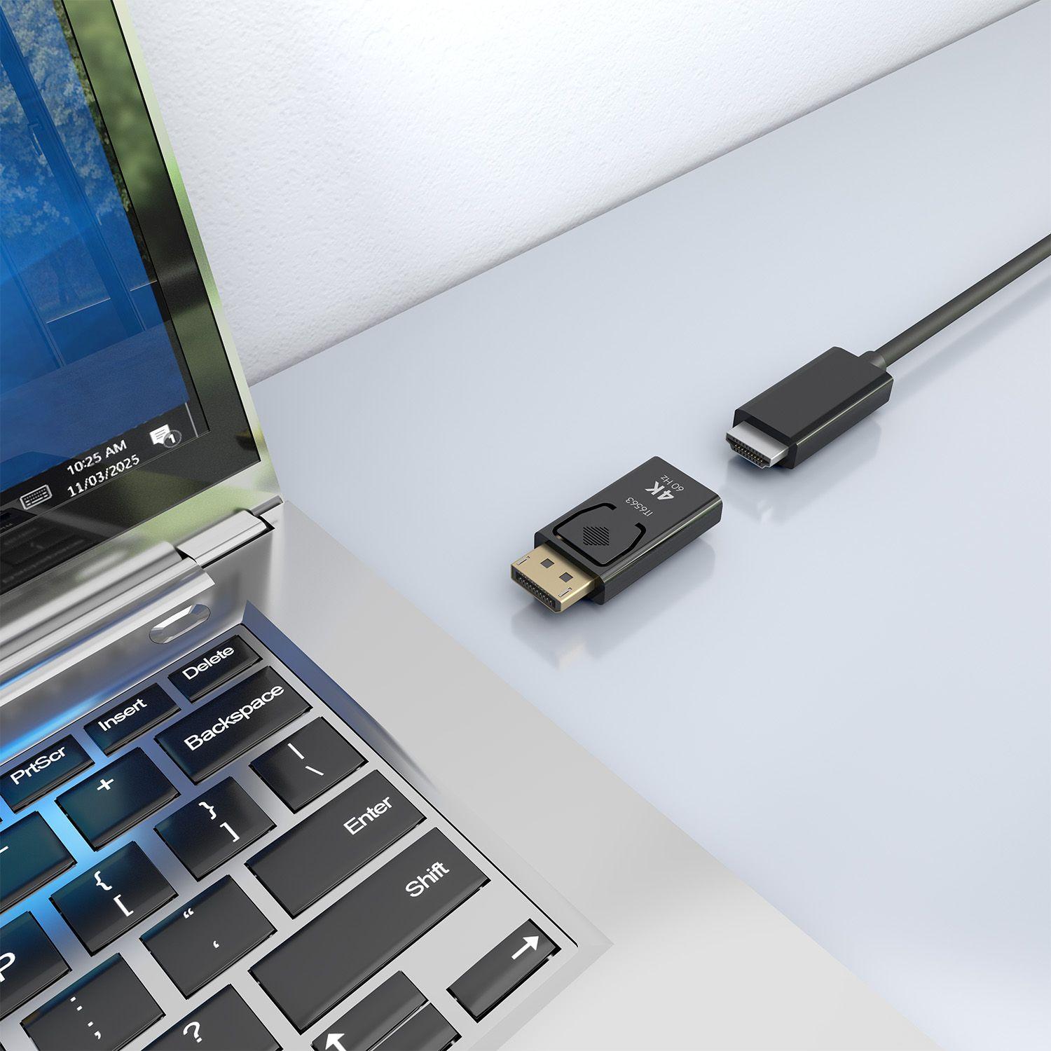 Adaptador DISPLAYPORT para HDMI AISENS A125-0908 (Preto) — miniatura 4
