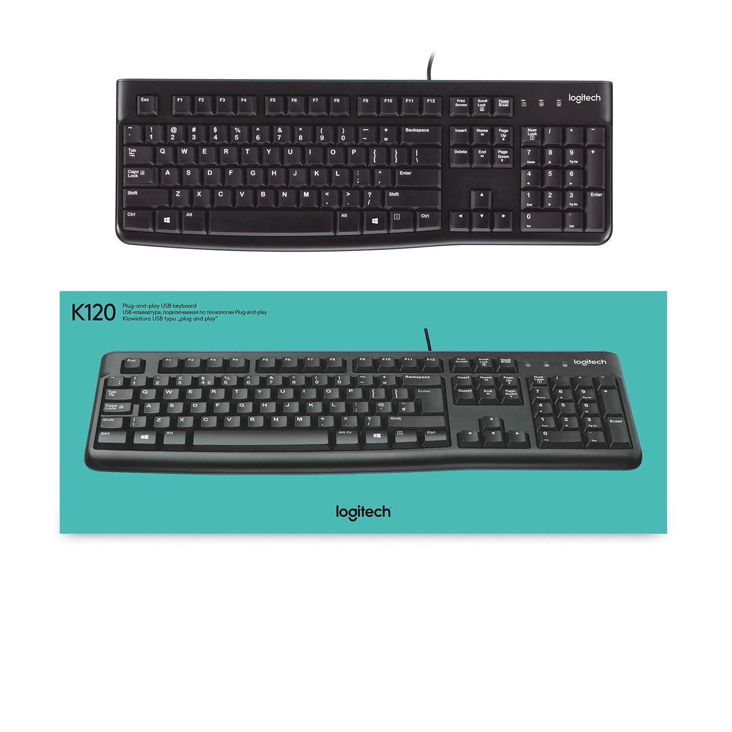 Teclado LOGITECH K120 (Holandês - Tamanho completo - USB - Preto) — miniatura 14