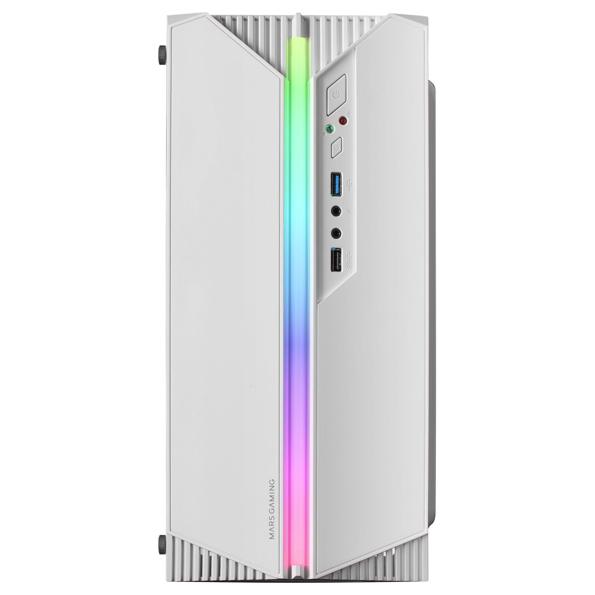 Caixa PC MARS GAMING MC-S1 (micro ATX, Mini-ITX - Mini Tower - Vidro temperado - Branco) — miniatura 2