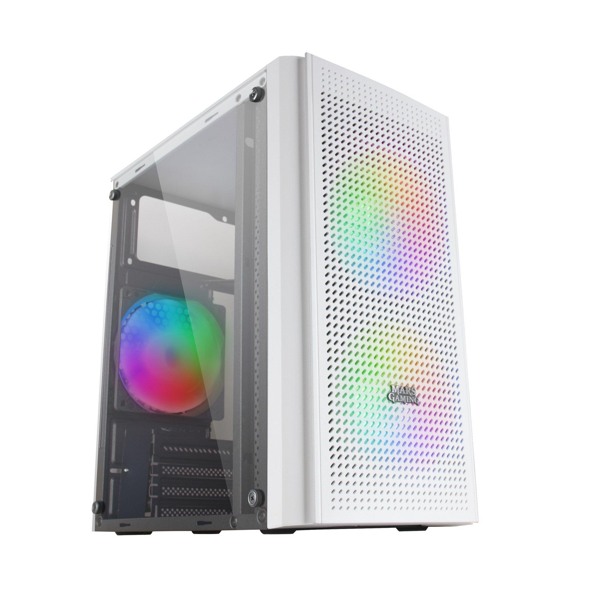 Caixa PC MARS GAMING MC300W (Micro ATX, Mini-ITX - 2,5" - RGB - Branco) — miniatura 2