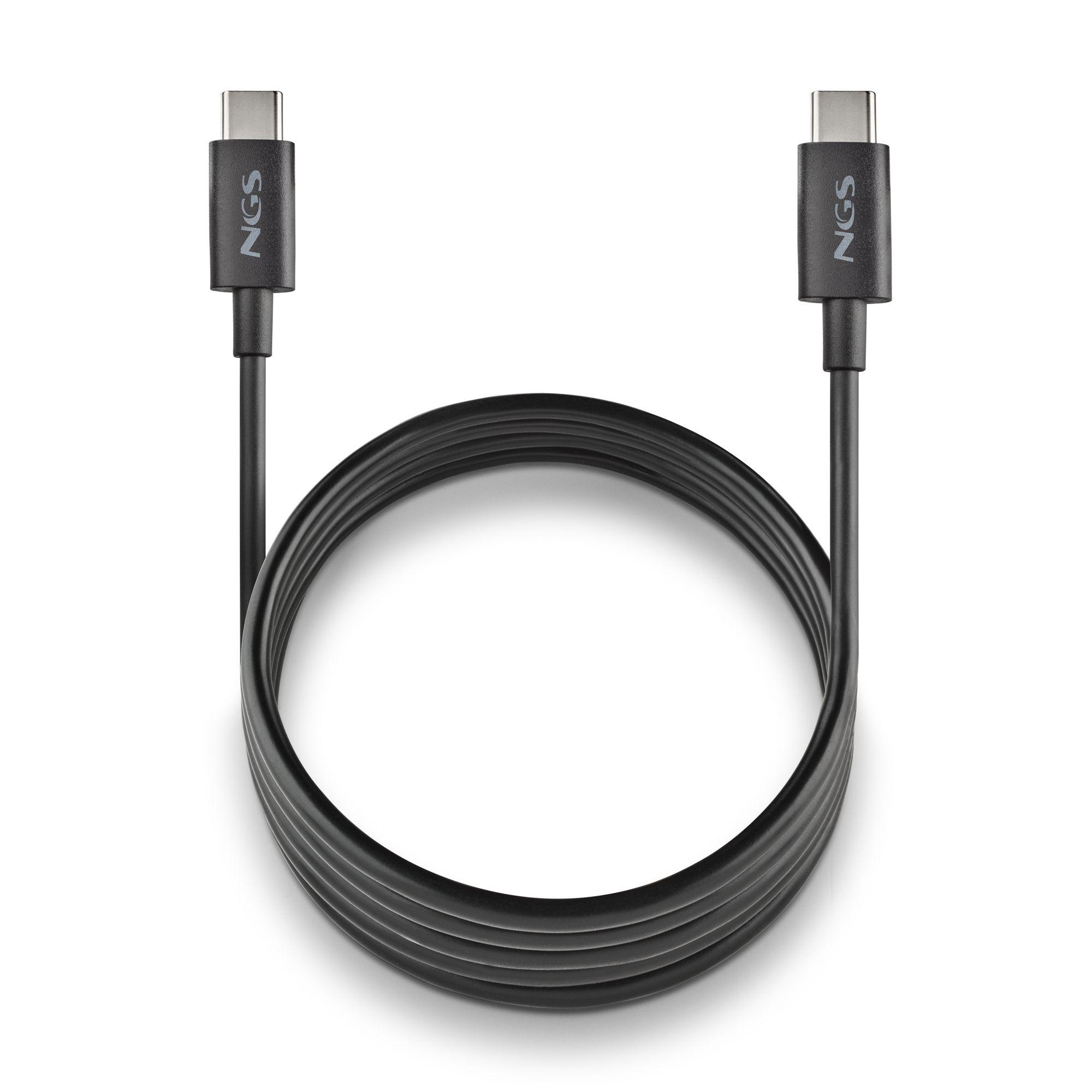 Cabo USB-C NGS ZYRO 60W-1 (1 m - USB C - Preto) — miniatura 2