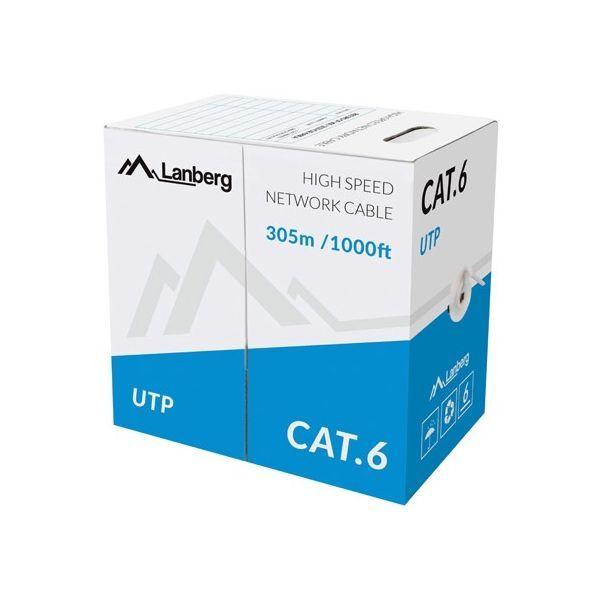 Bobina de Cabo de Rede LANBERG LCU6-10CC-0305-S (305 m - Cat6 - Cinzento), miniatura 2