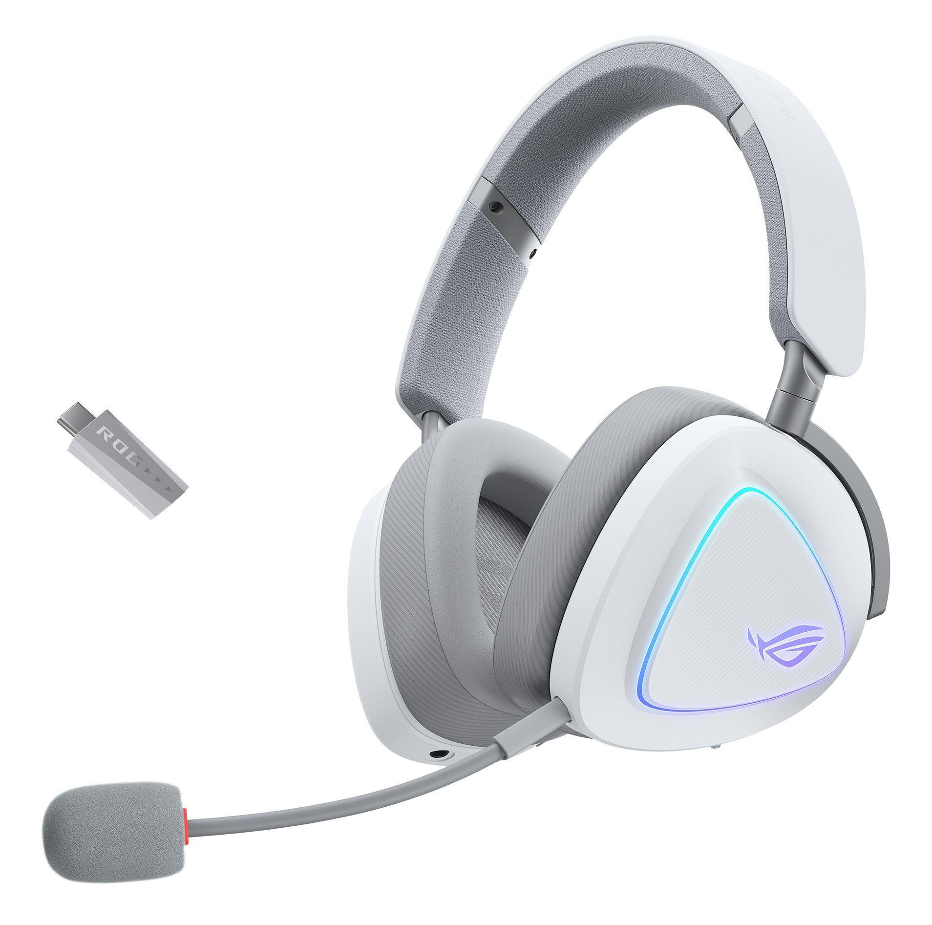 Headset Gaming ASUS ROG Delta II (Binaural - Com fios e sem fios - Circum-aural - Branco), imagem 1