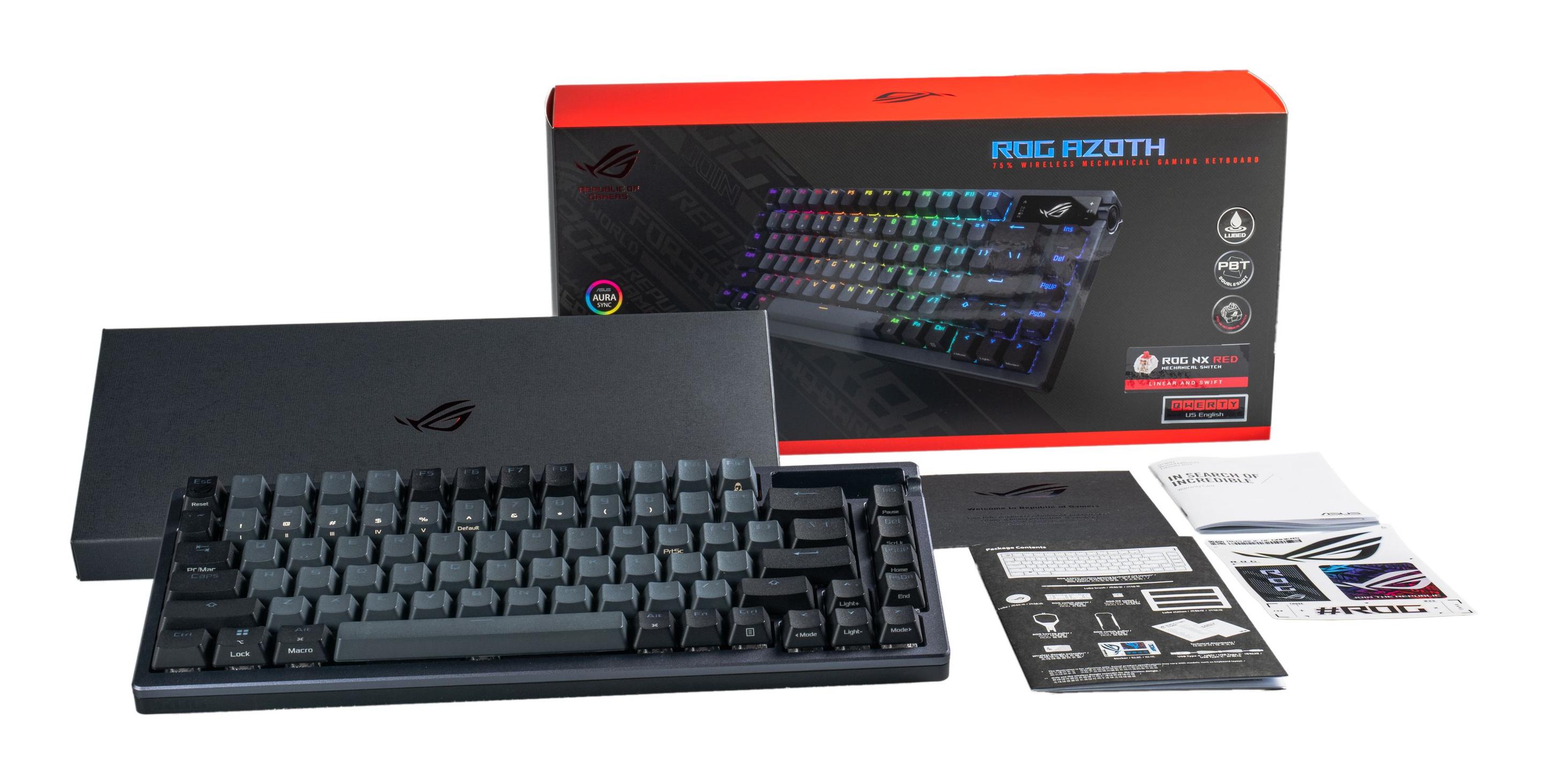 Teclado ASUS ROG Azoth (Alemão - Interruptor de chave mecânico - 75% - Preto) — miniatura 3