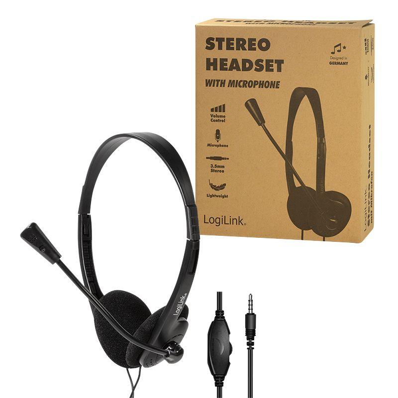 Headset LOGILINK HS0055 (Binaural - Com fios - Supra-aural - Preto), miniatura 10