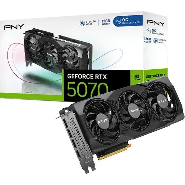 Placa Gráfica PNY GeForce RTX 5070 Gaming Triple Fan (GeForce RTX 5070 - 28 Gbit/s - Full-Height/Full-Length - Preto) — imagem 1
