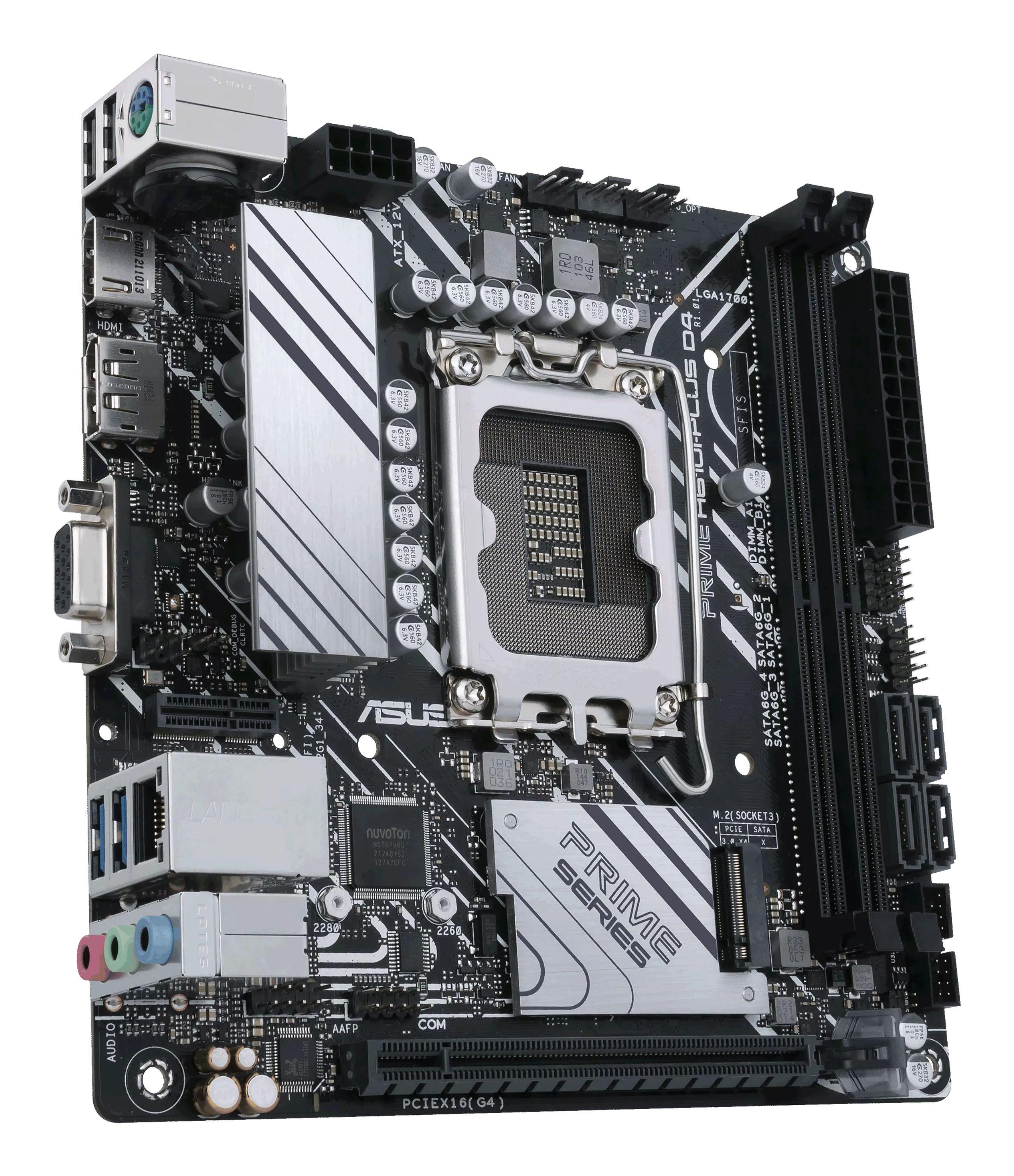 Motherboard ASUS PRIME H610I-PLUS D4-CSM (LGA 1700 - Mini-ITX - Duplo canal), miniatura 4