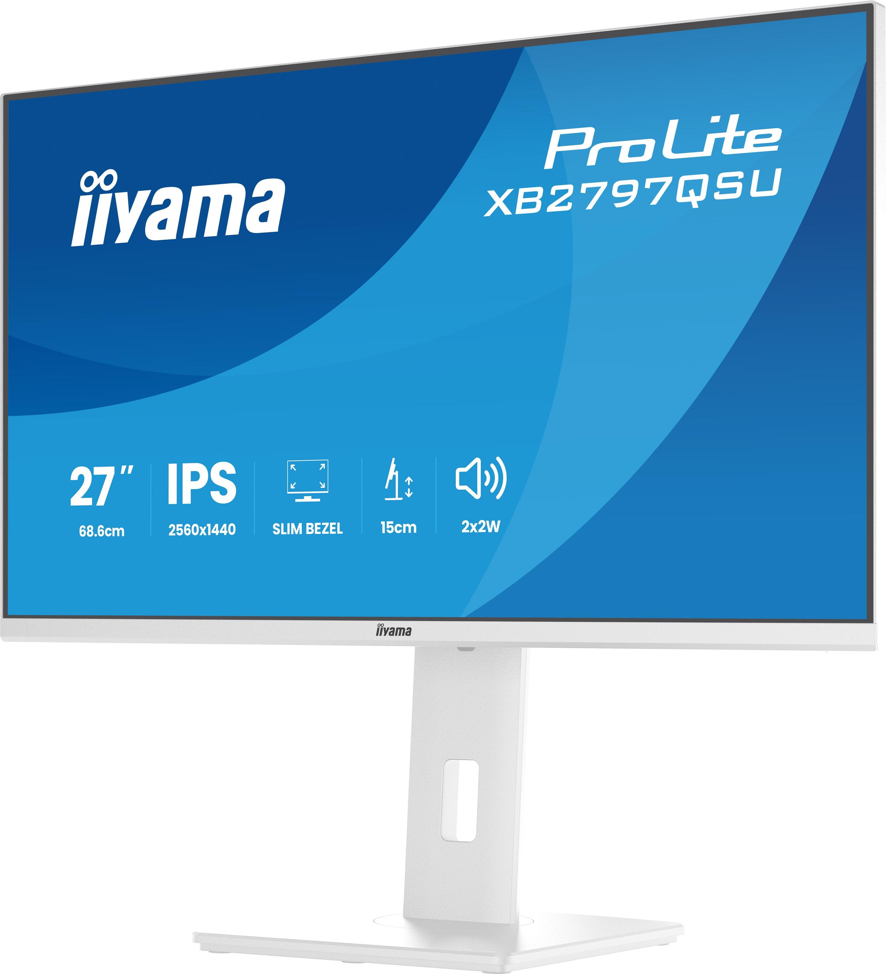 Monitor IIYAMA ProLite XB2797QSU-W1 (27" - IPS - 75 Hz - Branco) — miniatura 5