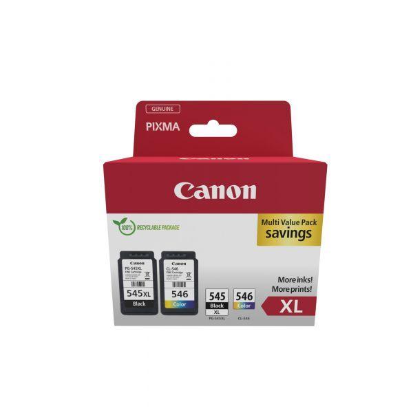 Conjunto de Tinteiros CANON PG-545XL/CL-546 (2 unidades - Preto, Ciano, Magenta e Amarelo)
