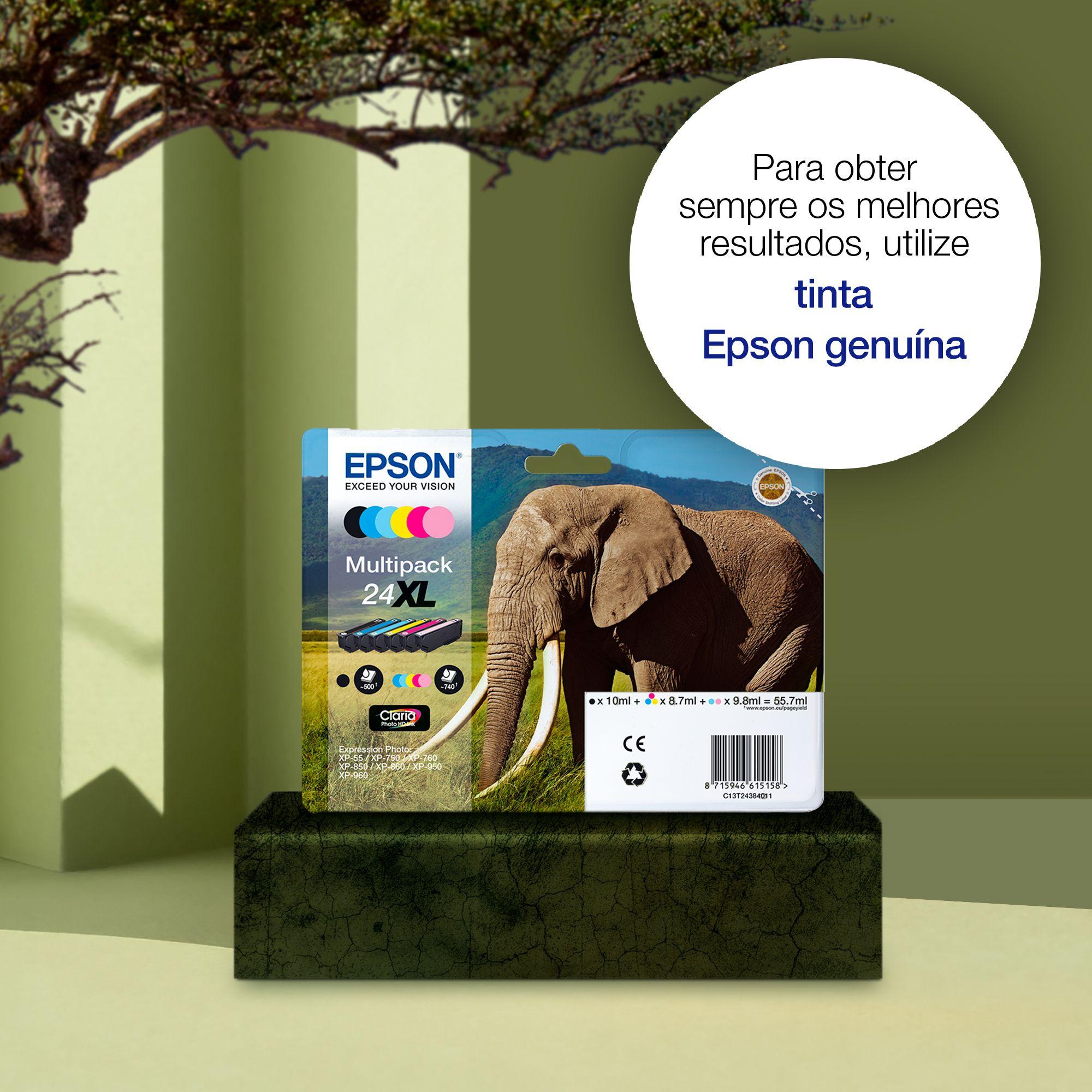 Multipack de Tinteiros EPSON 24XL Elefante (6 Cores - Preto, Ciano, Ciano Claro, Magenta, Magenta Claro e Amarelo), miniatura 5