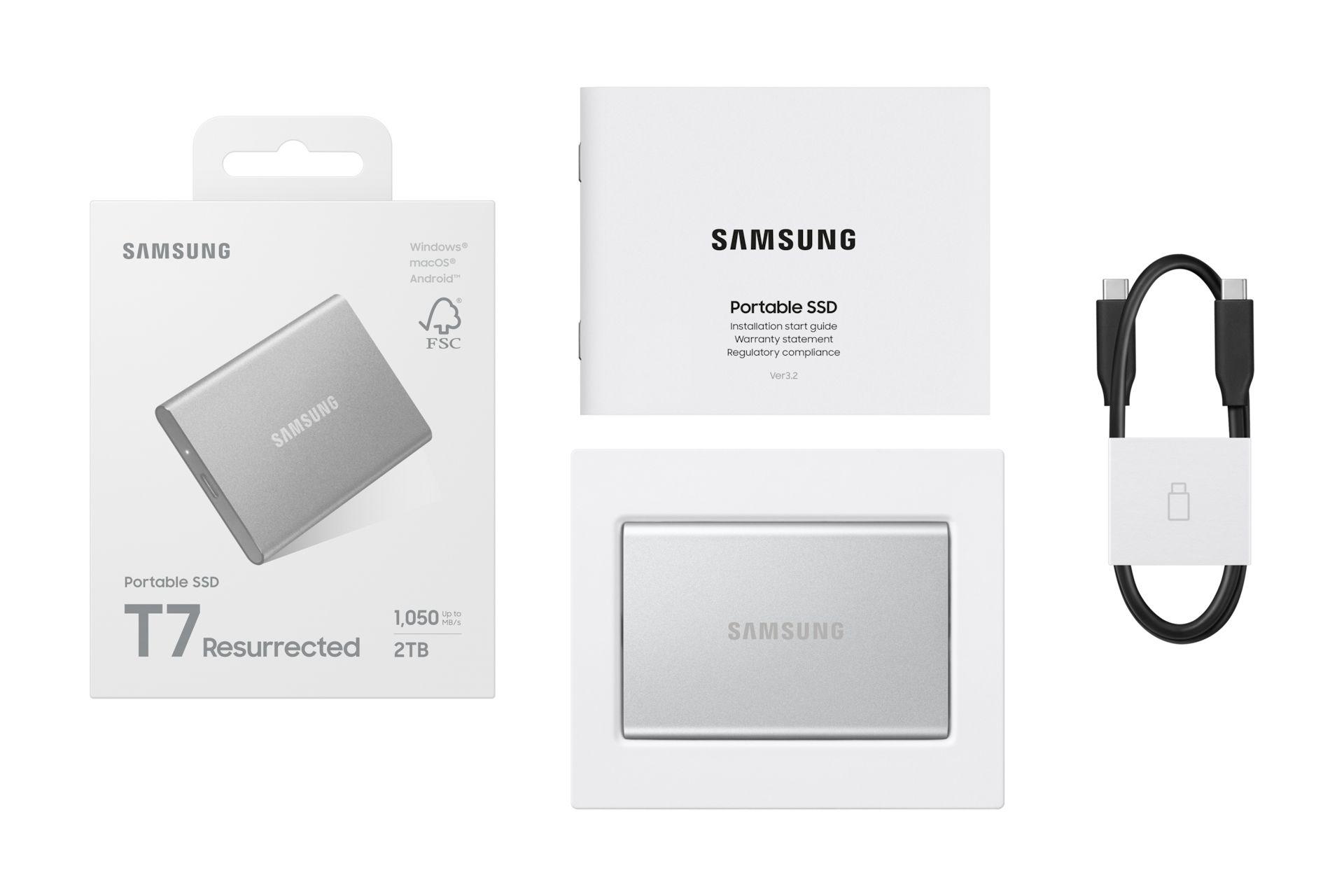 SSD SAMSUNG T7 Resurrected MU-PD2T0G/WW (2 TB - USB 3.2 Gen 2 - Prateado) — miniatura 11
