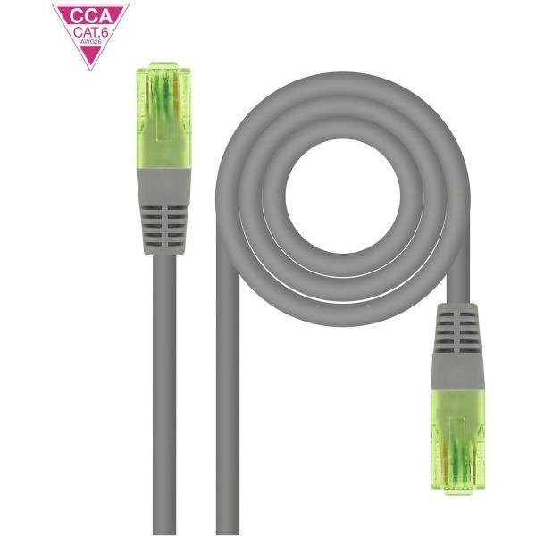 Cabo de Rede NANOCABLE 10.20.1402 (2 m - Cat6 - RJ-45 - Cinzento) — miniatura 3