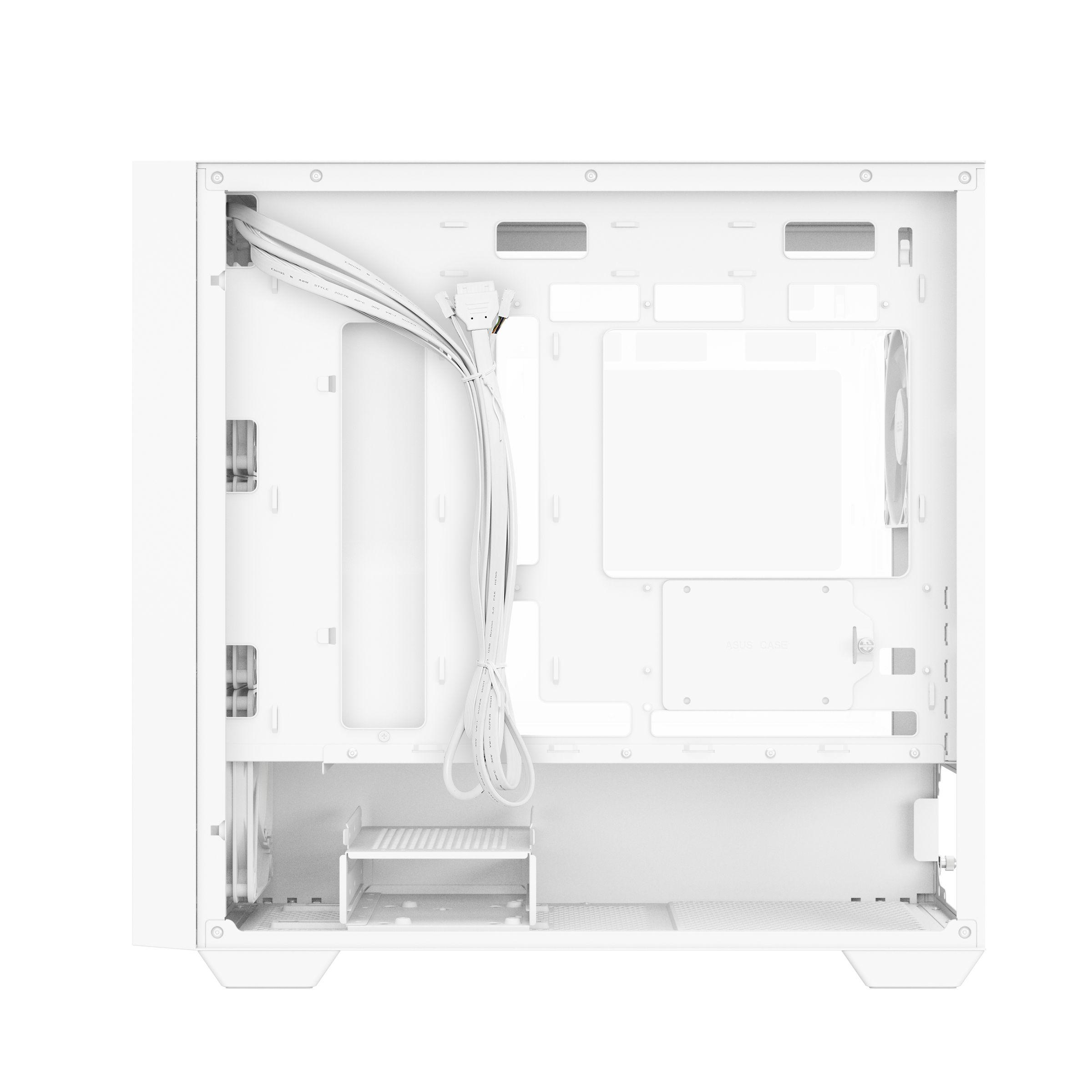 Caixa PC ASUS A21 PLUS (micro ATX, Mini-ITX - Micro Tower - Micro-ATX, Mini-ITX - Branco) — miniatura 4