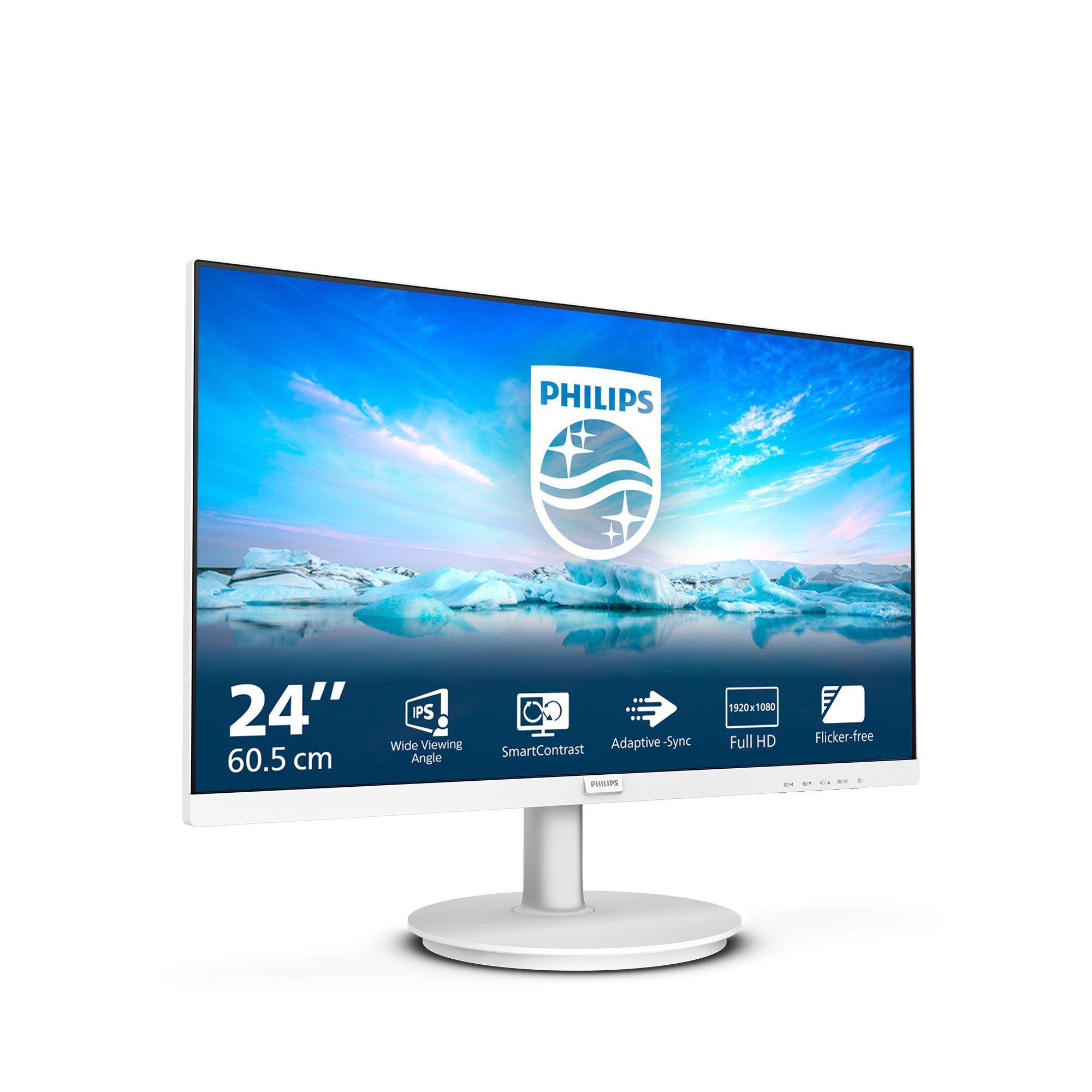 Monitor PHILIPS 241V8AW/00 (23,8" - IPS - 75 Hz - Branco) — miniatura 2