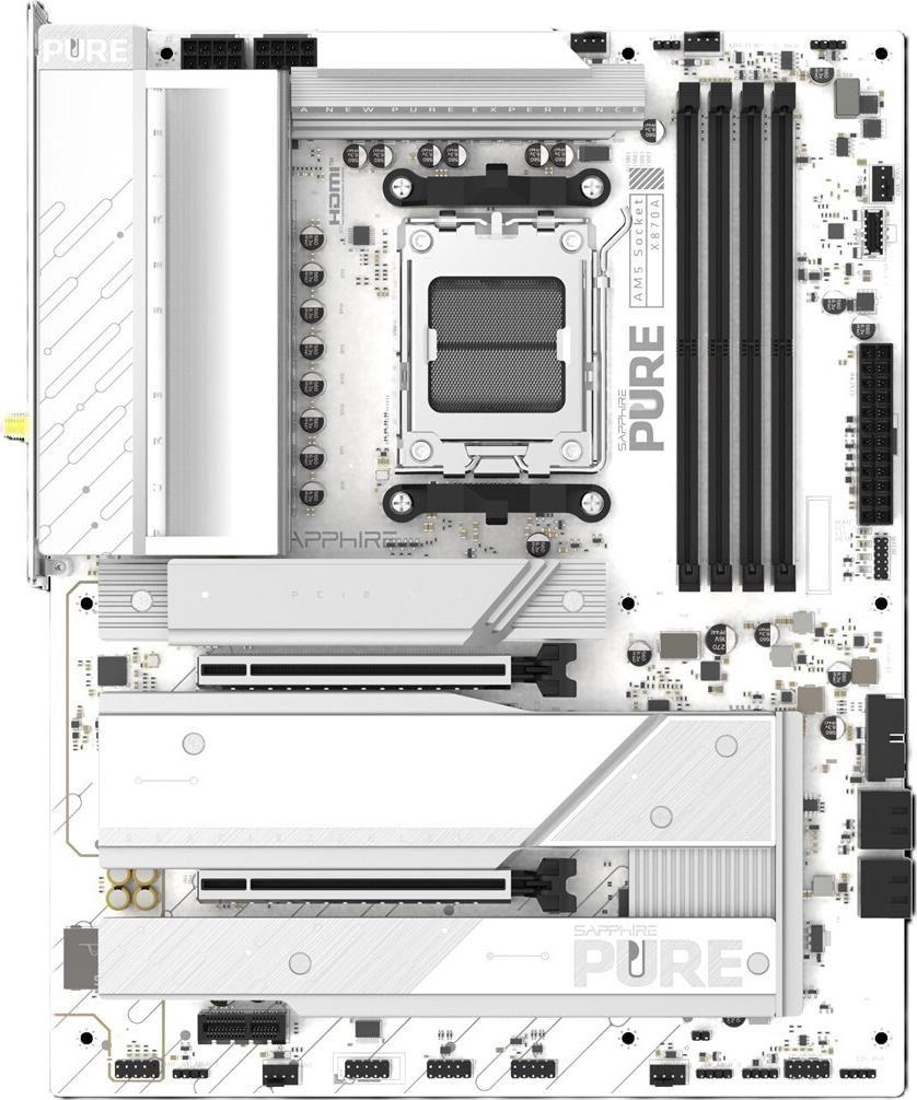 Motherboard SAPPHIRE PURE X870A WIFI 7 (AM5 - ATX - Duplo canal - Branco)