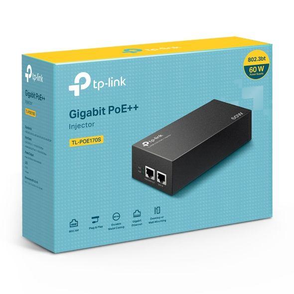Injetor PoE TP-LINK Omada TL-POE170S (Gigabit Ethernet - 1 unidade - 10, 100, 1000 Mbit/s - Preto), miniatura 3