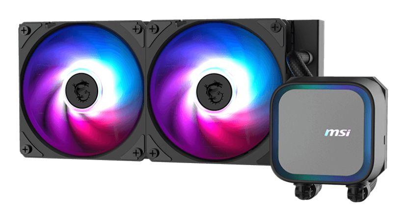 Sistema de Refrigeração Líquida Tudo-em-Um MSI MAG CORELIQUID A13 240 (120 mm - 2 ventoinhas - Multi - Preto)