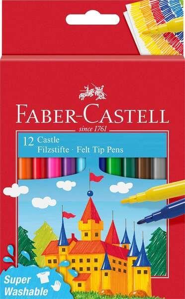 Marcadores de Feltro FABER-CASTELL Castle 554201 (Multicor)