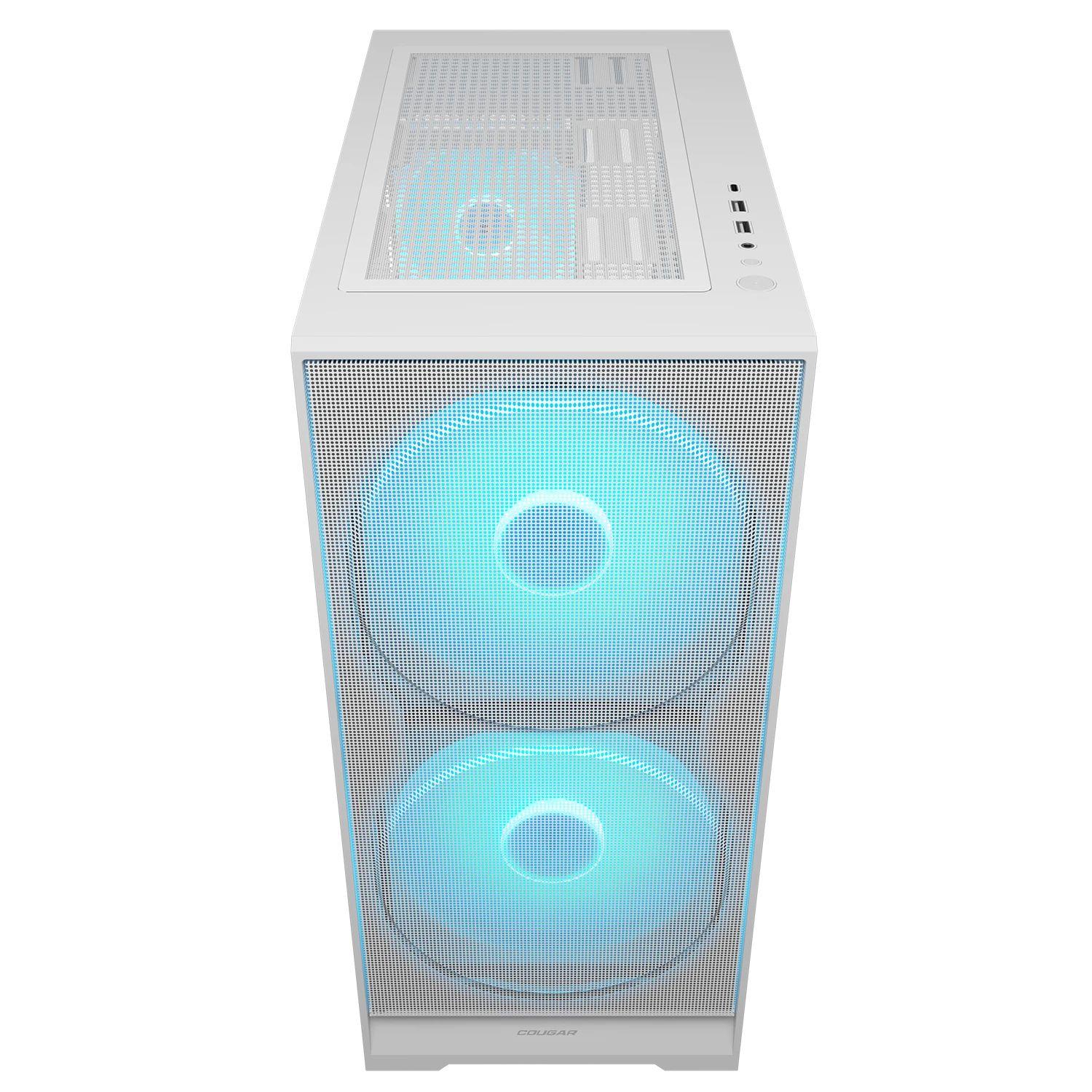 Caixa de Computador COUGAR CGR-5VA4W-RGB Airface 180 (ATX, CEB, Micro ATX, Mini-ITX - Midi Tower - 17 cm - Branco), miniatura 4