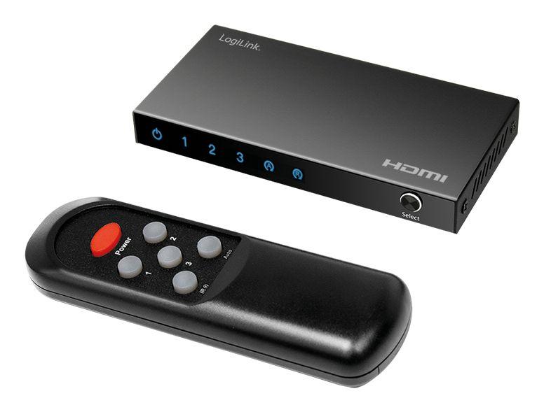 Comutador HDMI LOGILINK HD0062 (Preto)