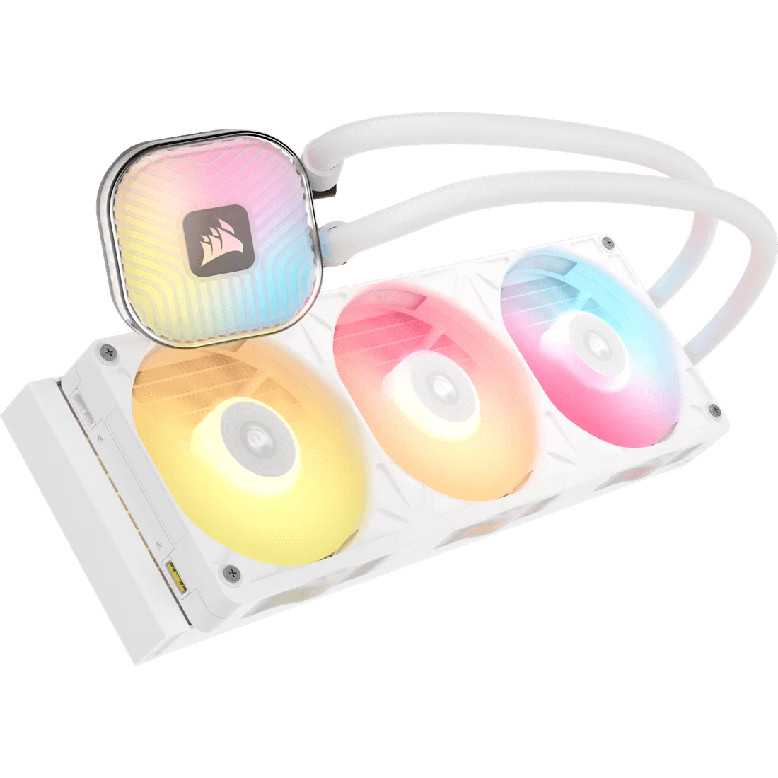 Kit de Refrigeração Líquida para CPU CORSAIR iCUE LINK TITAN II 360 RX RGB (120 mm - 400-2100 RPM - RGB - Branco), miniatura 3
