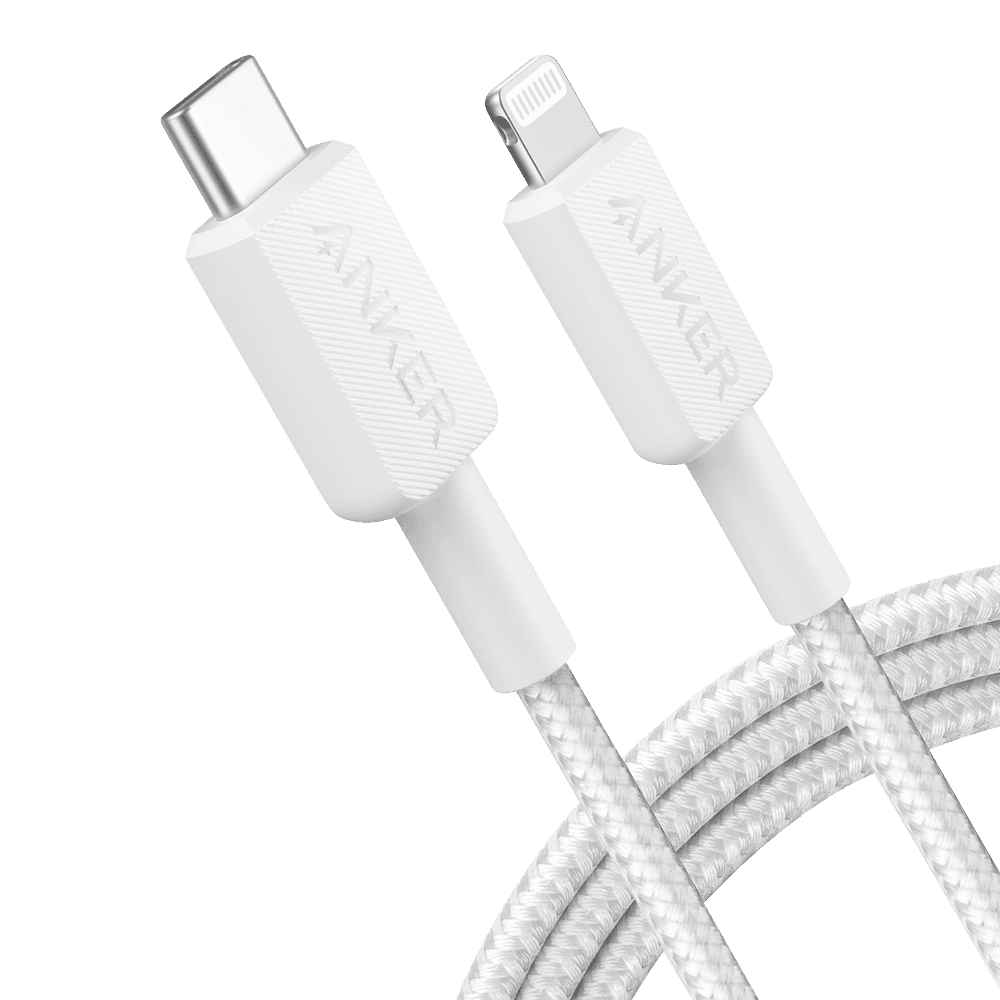 Cabo USB-C para Lightning ANKER 322 (1,8 m - USB-C - Branco)
