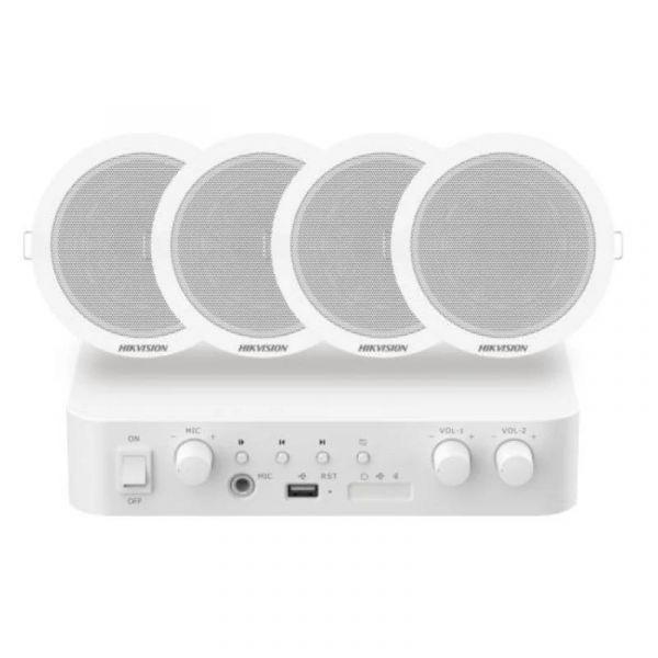 Kit de Áudio Híbrido HIKVISION DS-QAE1KA80206-4 (80 W - Rede), miniatura 2