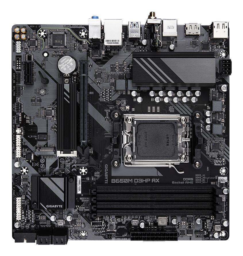 Motherboard GIGABYTE B650M D3HP AX (AM5 - micro ATX - DDR5-SDRAM - Castanho) — miniatura 4