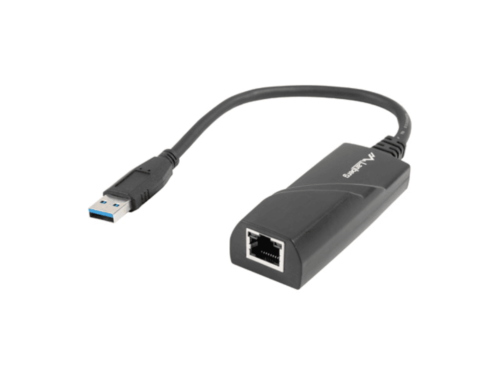 Adaptador de Rede LANBERG NC-1000-01 (USB 3.0 - Gigabit Ethernet - Preto)