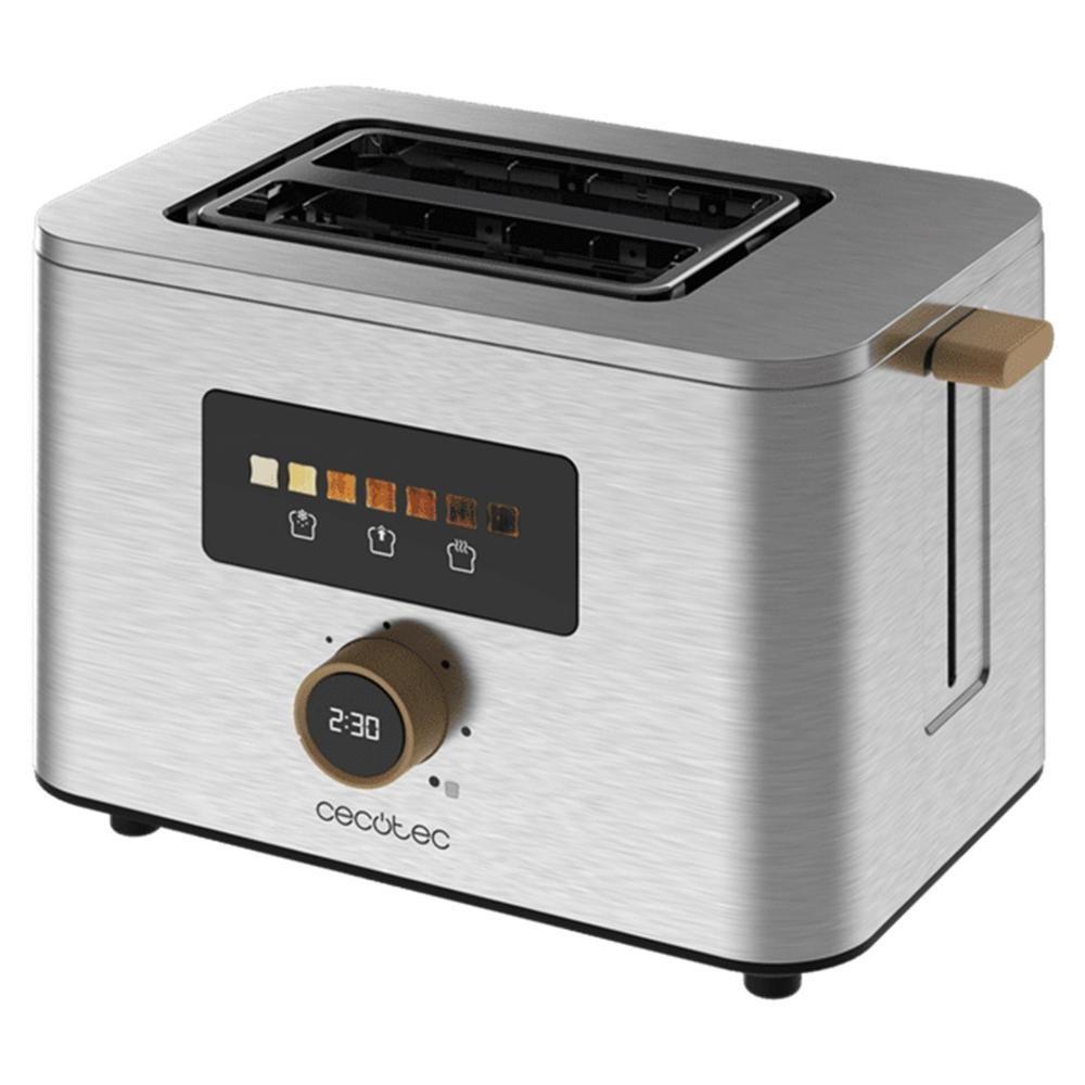Torradeira CECOTEC Touch&Toast Double (950 W - 2 fatias - Inox)